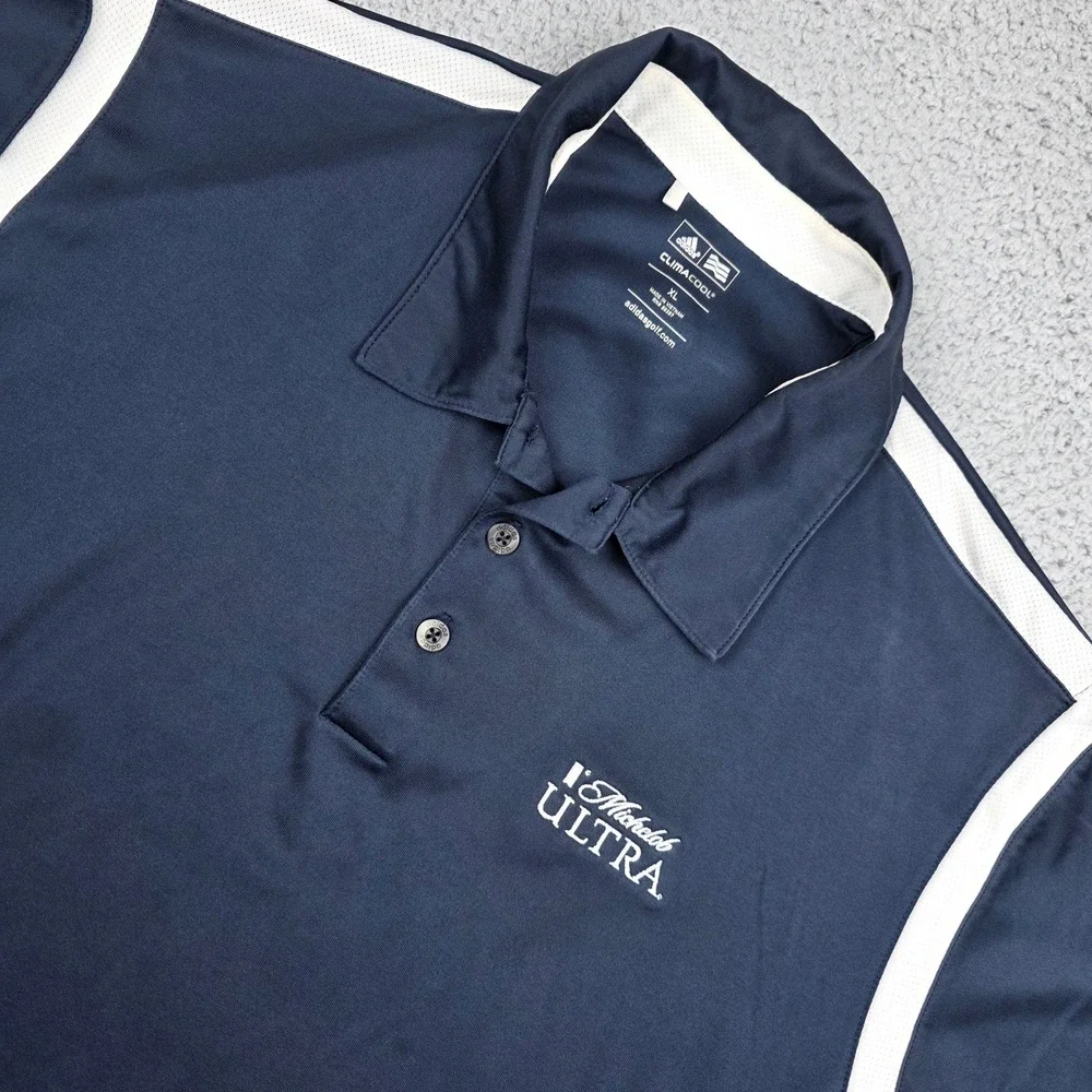 Adidas Michelob Ultra Golf Polo Shirt Mens‎ XL Navy Blue ClimaCool